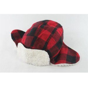 Tucker + Tate Toddler Red Buffalo Check Earflap Bomber Hat Cap 2-4 Years